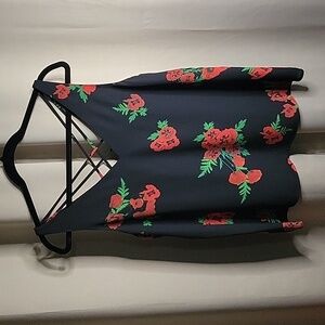 🌴 Express Tank Top Black with Floral Print